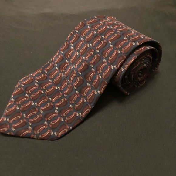 Jerry Garcia 100% Silk Tie. Red Room Collection. Burgundy, Black & Gold. Flaw‎ - Picture 2 of 8